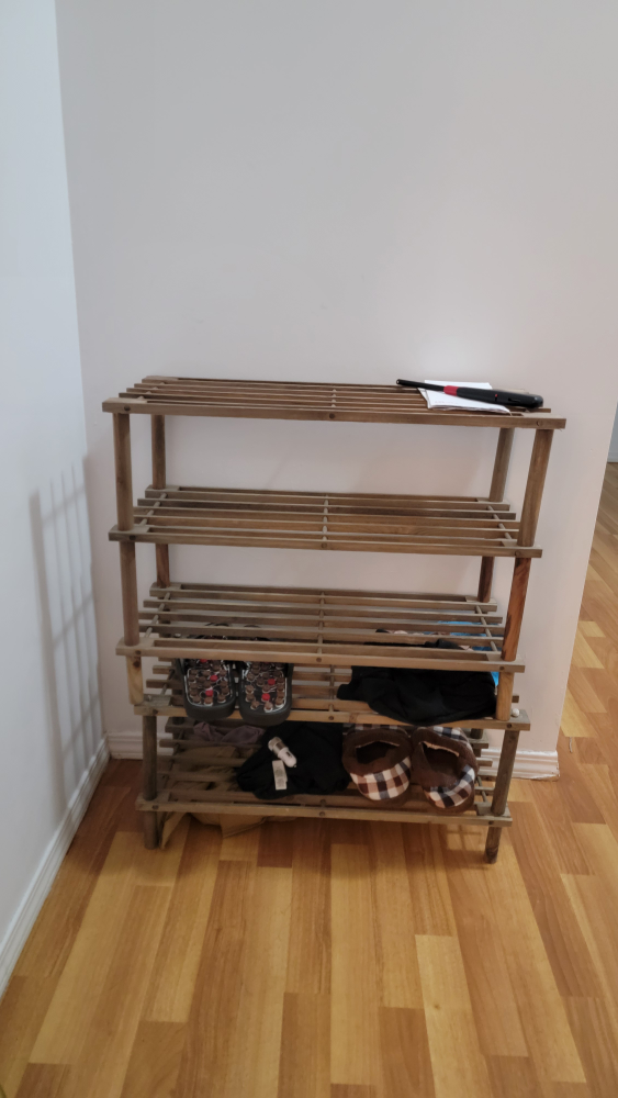 Wooden Shoe Rack - 5 Tier