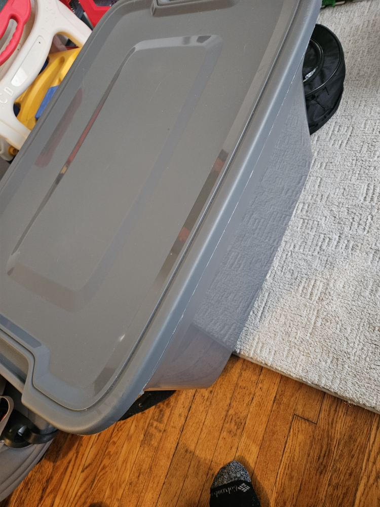 Grey Storage Tote with Lid. 2pcs - photo 3