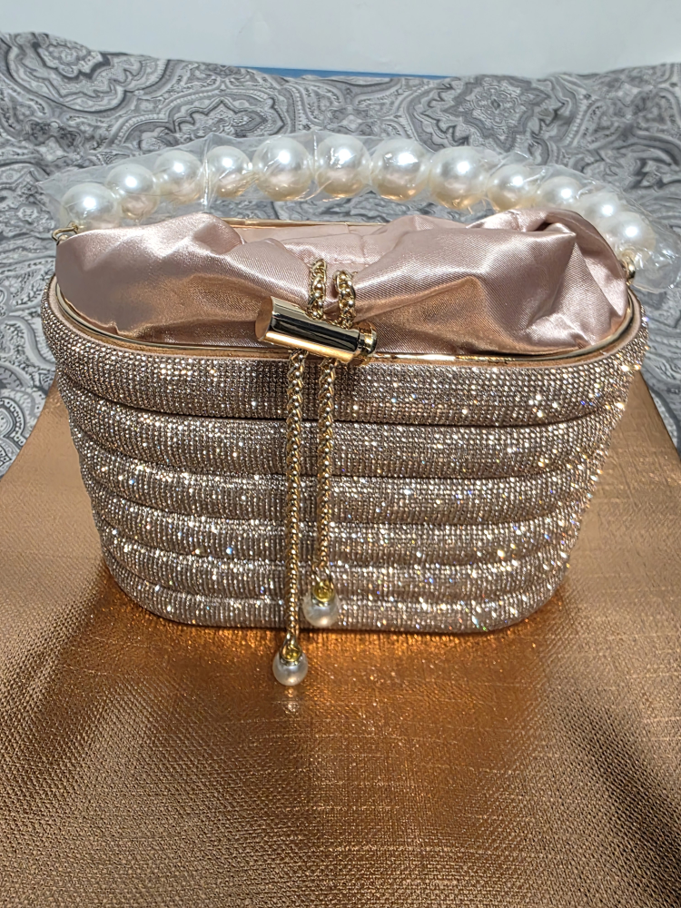 Rhinestone & Pearl Evening Bag