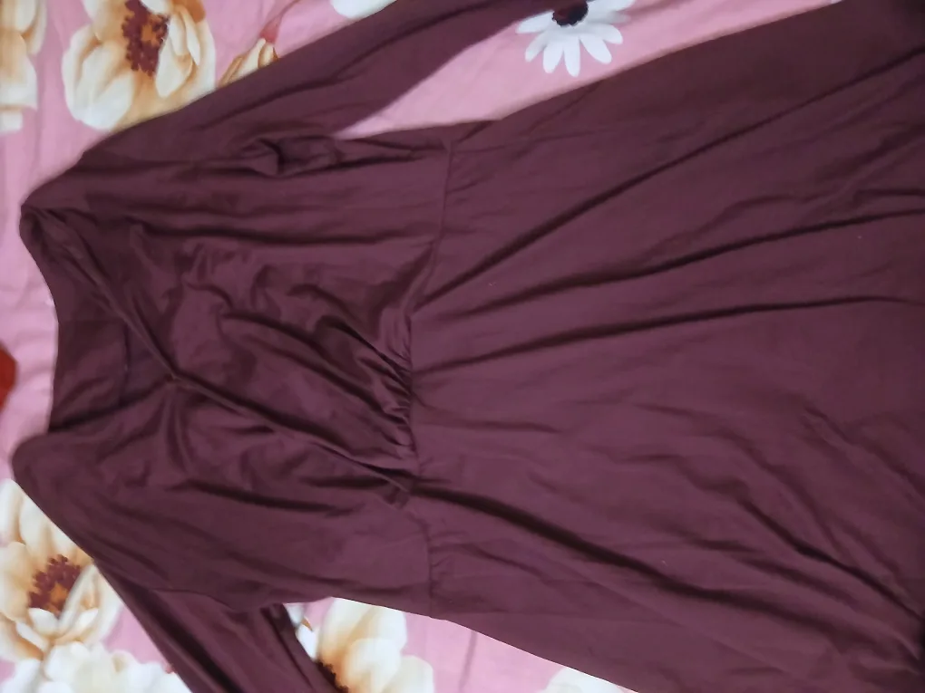 Burgundy Long Sleeve Dress thumbnail