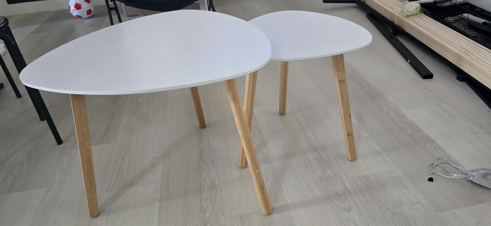 White Nesting Tables (Set of 2) - photo 3