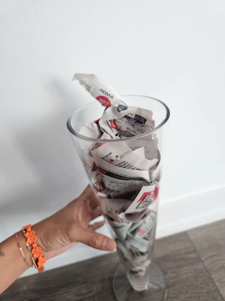 Tall Clear Glass Vase image indicator(5)