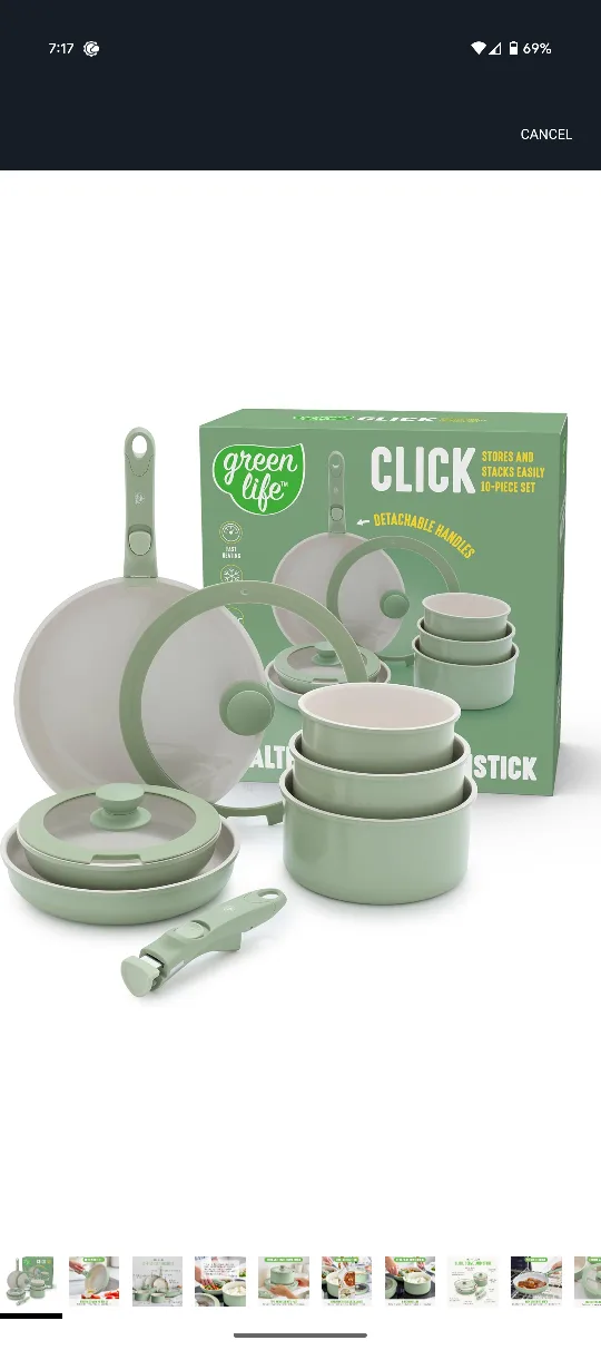 GreenLife Click 10-Piece Cookware Set thumbnail