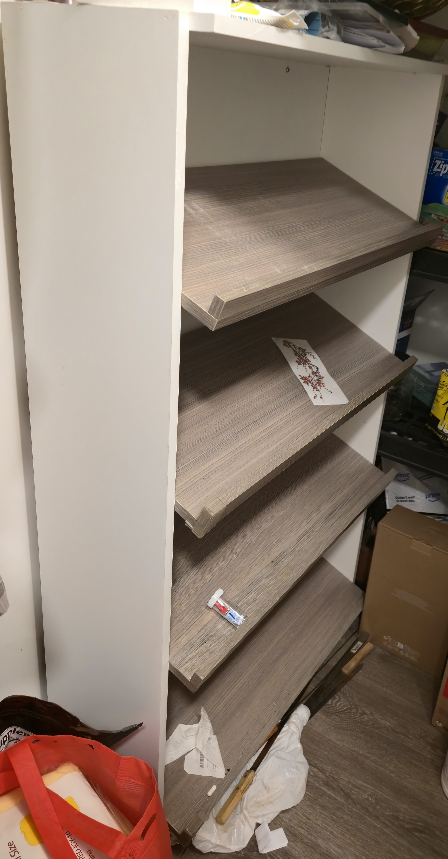 White & Wood Grain Shelving Unit - photo 2