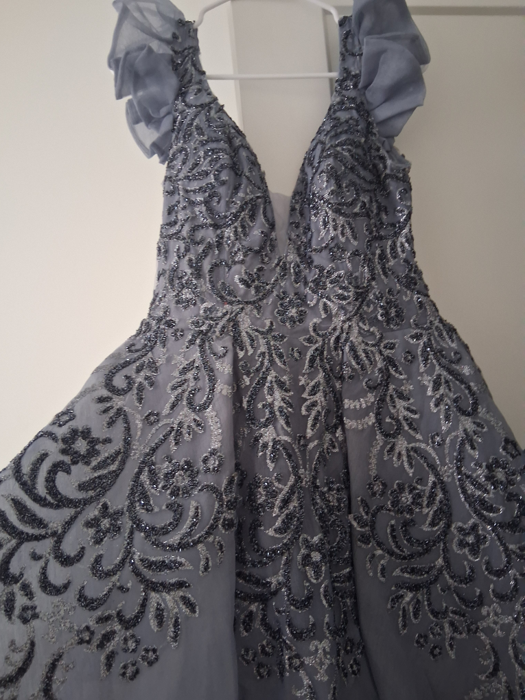 Grey Embellished Formal Gown - photo 4