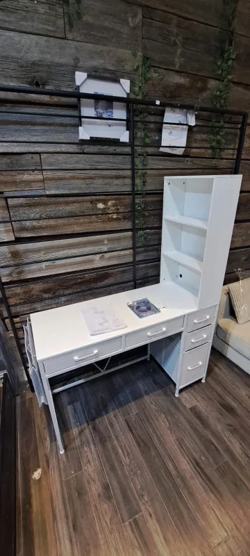 White Desk with Shelves and Drawers thumbnail