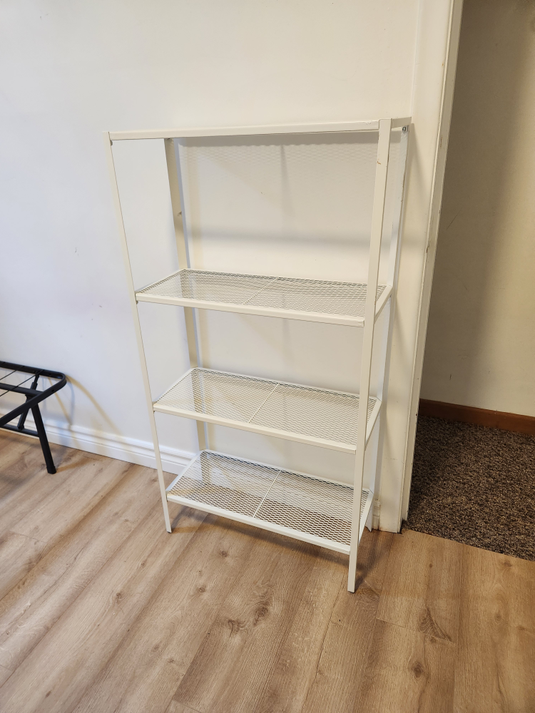 Ikea White Metal Shelf