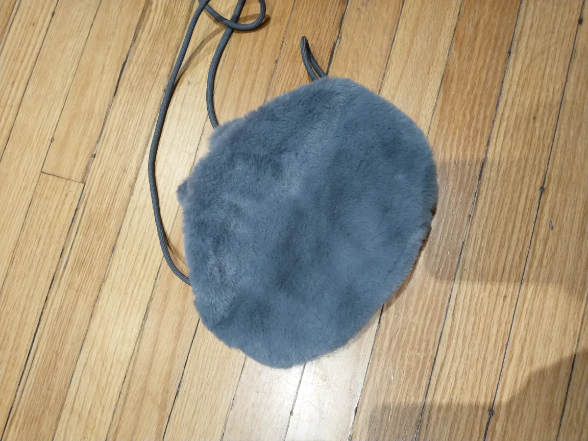 Cute bunny rabbit grey purse bag image indicator(3)