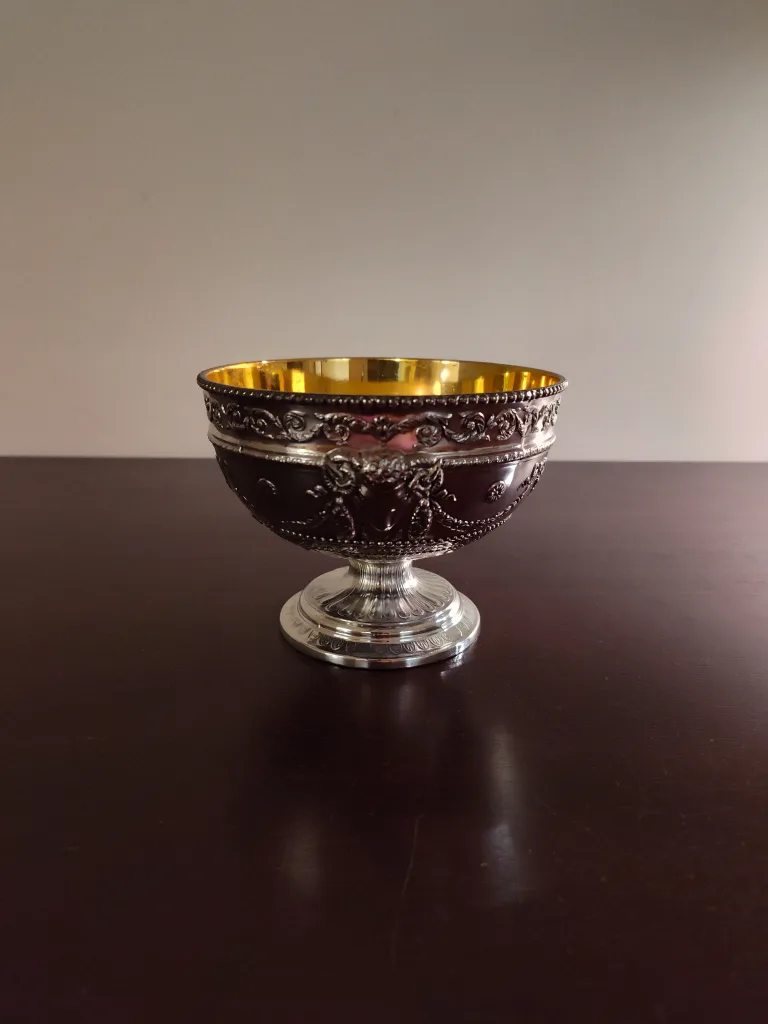 Vintage Silver and Gold Decorative Bowl thumbnail