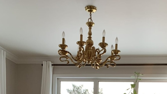 Brass Chandelier Lighting Fixture 2 matching - photo 3