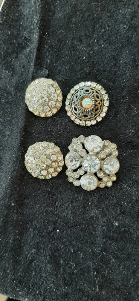 Vintage Rhinestone Buttons - $4 each thumbnail