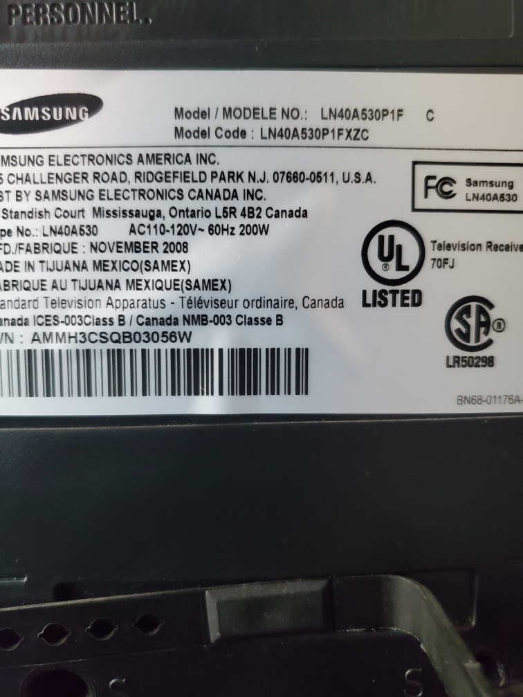 Samsung LN40A530P1F 40" TV - photo 2