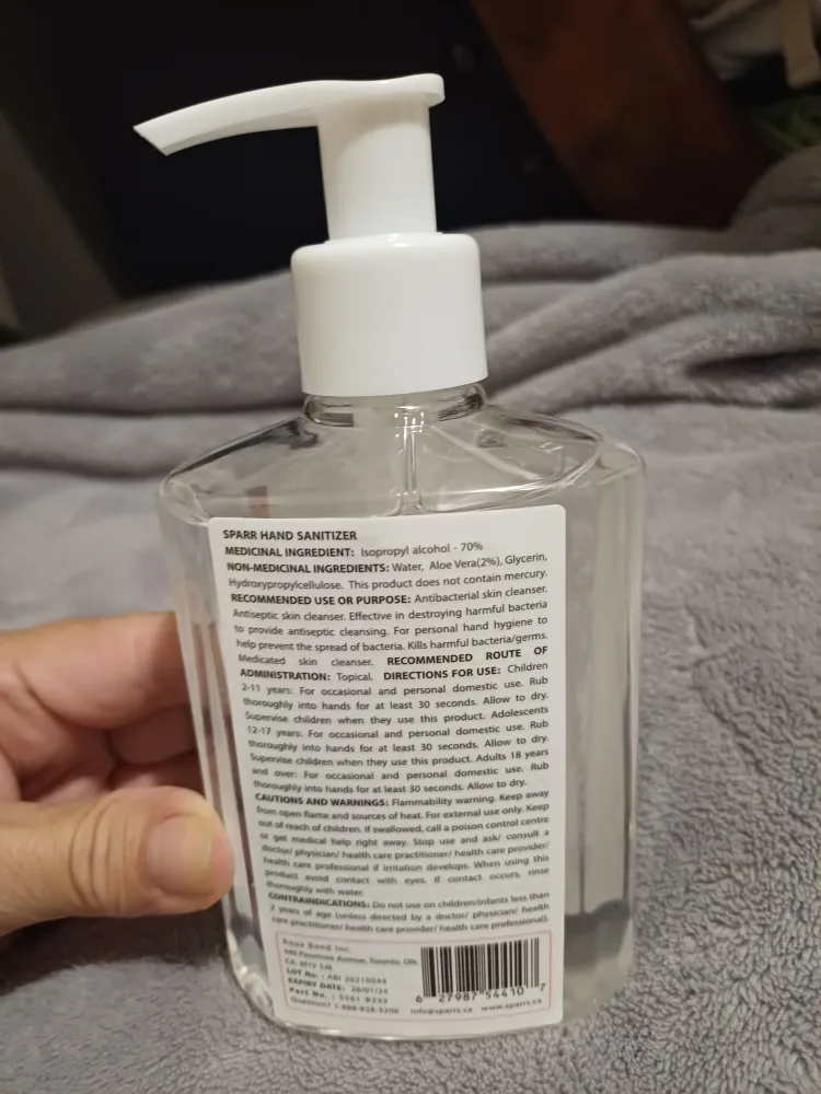 FREE Sparr Hand Sanitizer Gel, pump bottle image indicator(2)