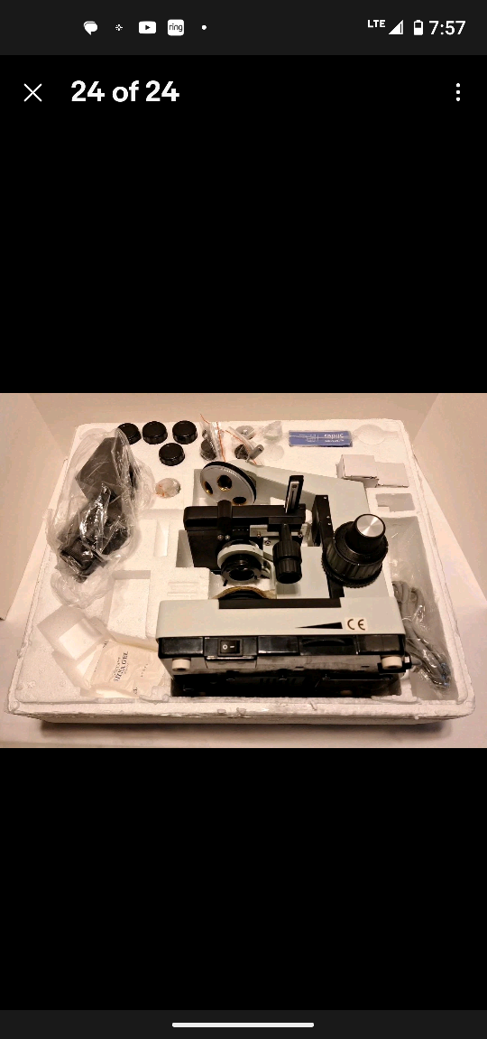 AmScope 40x-1000x Compound Binocular Microscope Biology Med Lab - photo 5