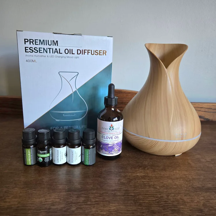Premium Essential Oil Diffuser 400ML + Oils thumbnail