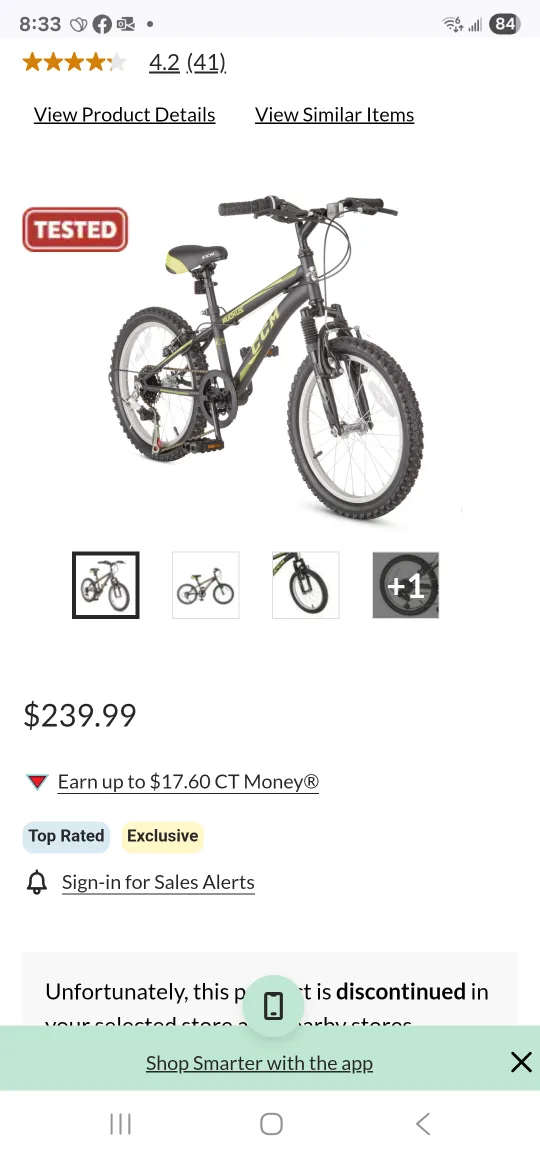 CCM Ruckus Kids' Bike - Black & Green image indicator(6)