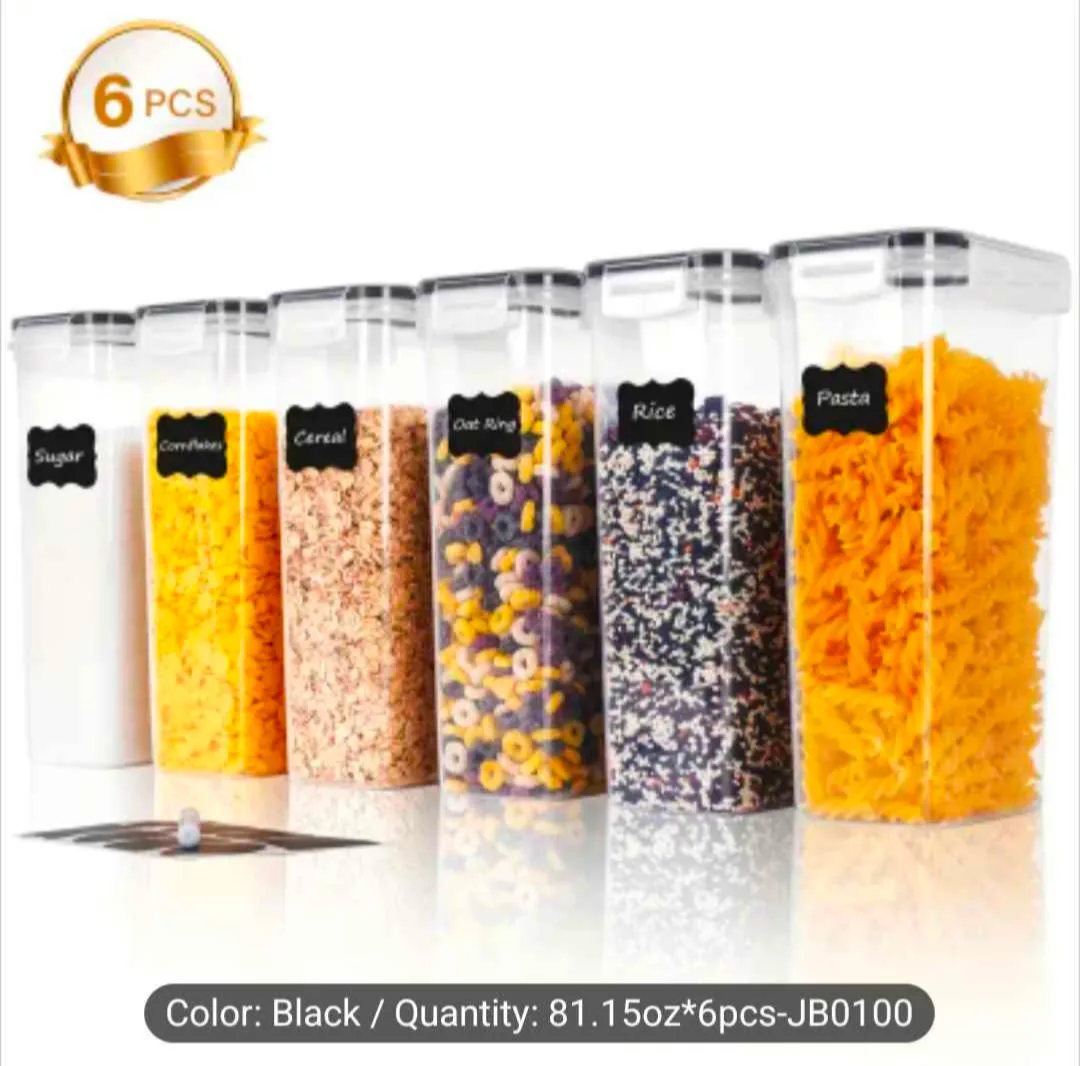brand new 2.4l Airtight Food Storage Containers - 6 Piece Set thumbnail