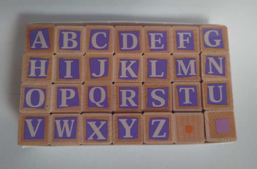 28 PC Alphabet Letters Rubber Stamp Set