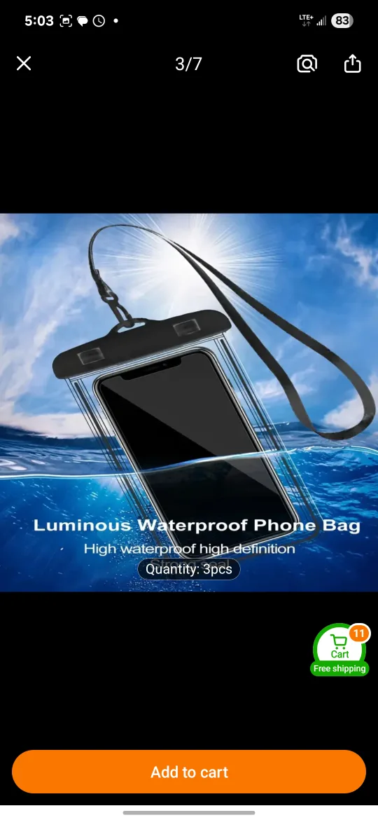3 pcs Waterproof Phone Bag - pick Scarborough or oshawa. thumbnail