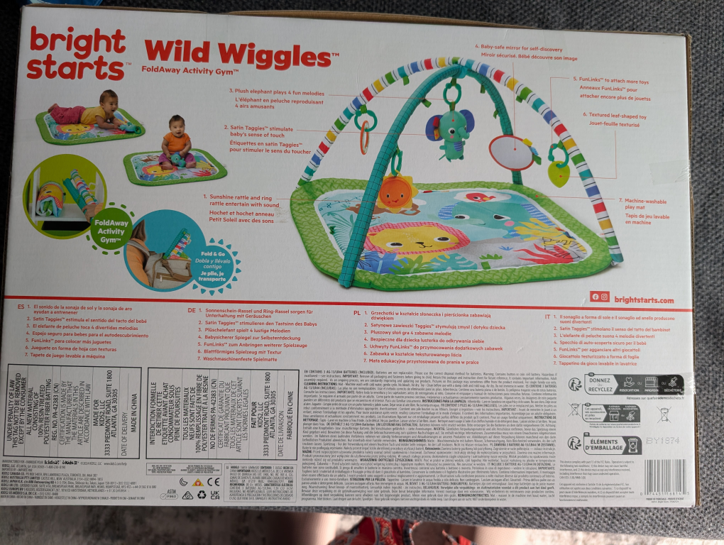 Bright Starts Wild Wiggles FoldAway Activity Gym - New - photo 2