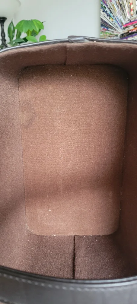 Brown Faux Leather Magazine Rack or Gift Basket image indicator(9)