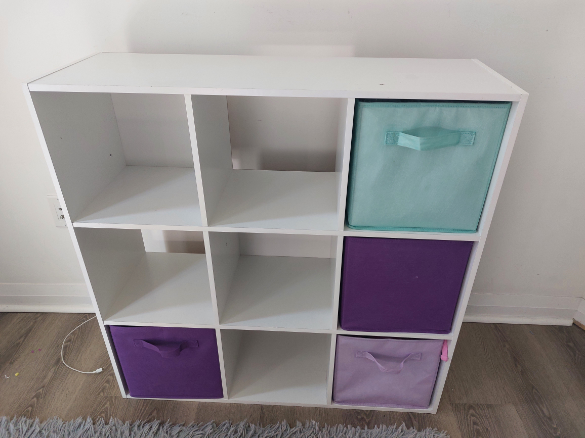 White 9-Cube Storage Shelf