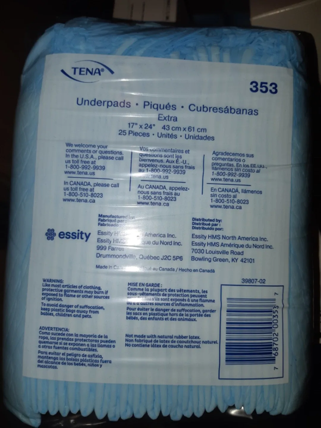 TENA Underpads Extra 17" x 24" 🧡 image indicator(2)