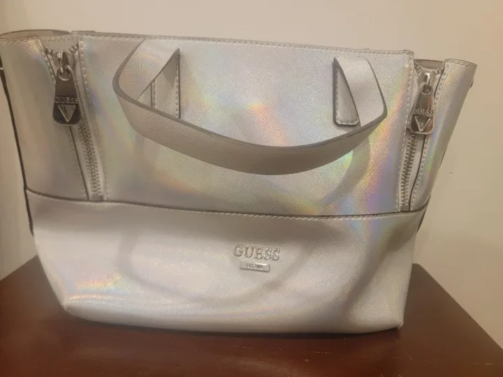 Guess Silver Tote Bag thumbnail