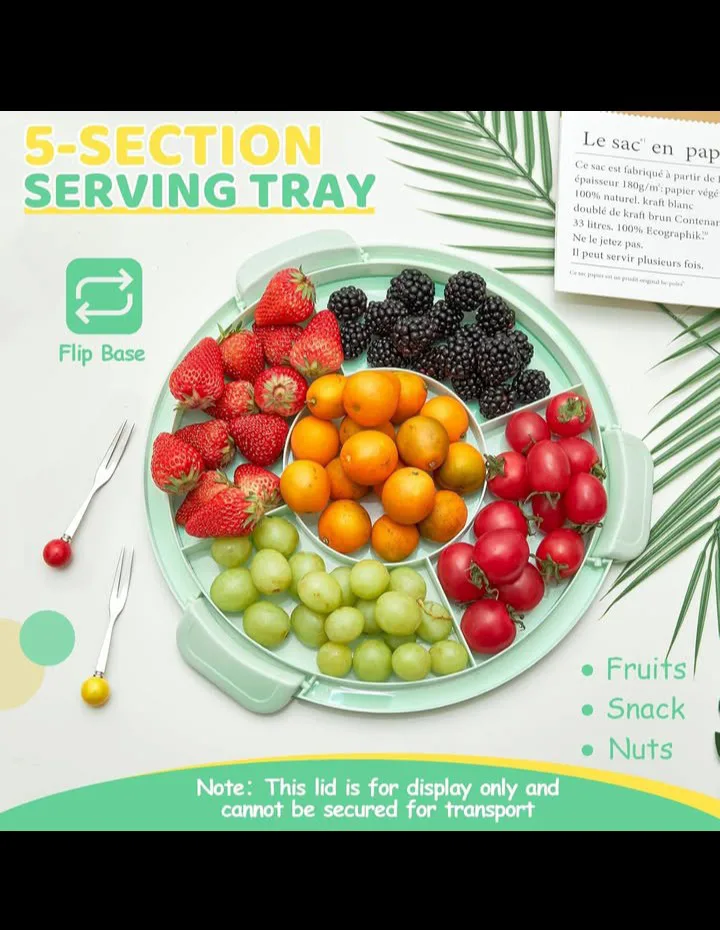 Ohuhu Cake Carrier with Lid - Mint Green image indicator(6)