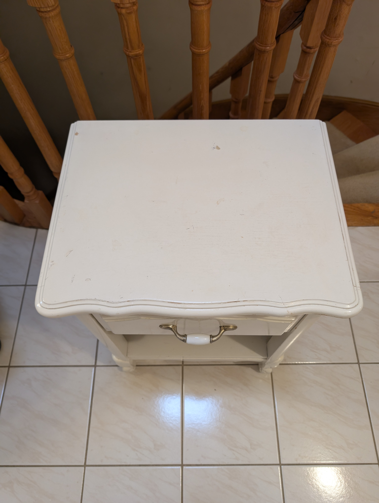 White Wooden Nightstand - Made in Canada - photo 3