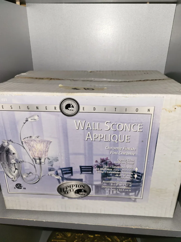 Hampton Bay Wall Sconce - Chrome Finish thumbnail