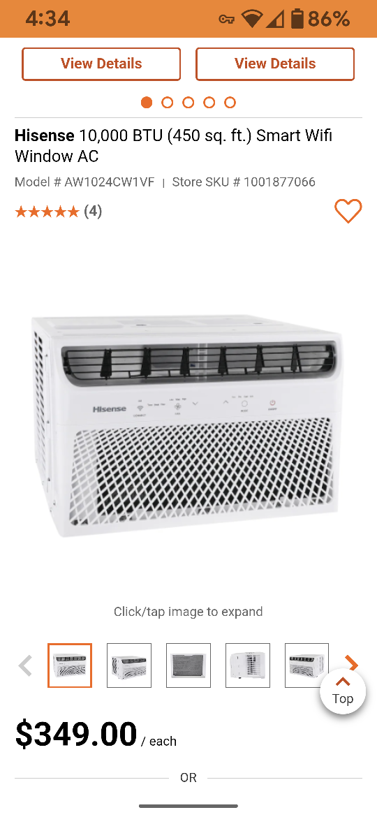 Hisense 10,000 BTU Smart Window AC (New) - photo 2
