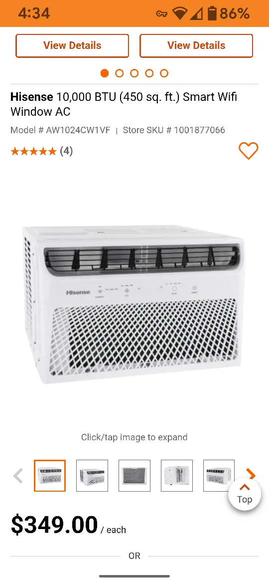 Hisense 10,000 BTU Smart Window AC (New) image indicator(2)