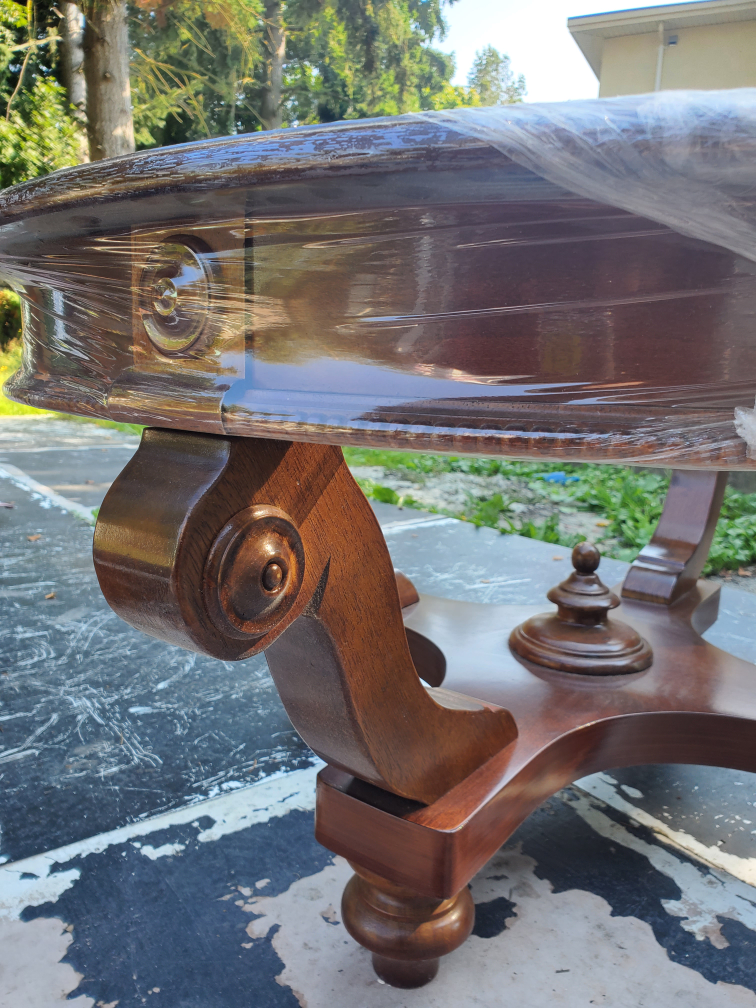 Mahogany Round Table Set (Comes with glass top) - photo 2