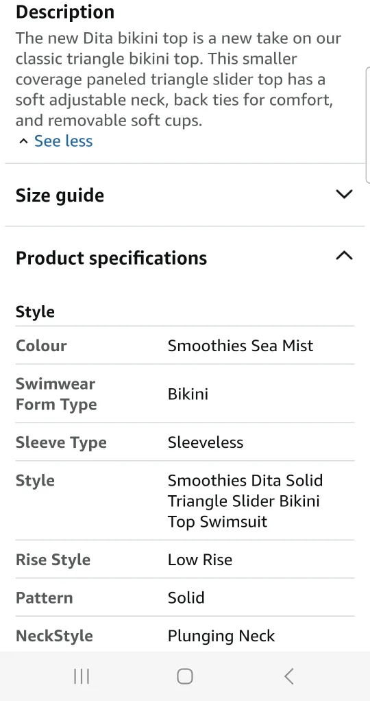 Body Glove Womens DITA Solid Triangle Slider Bikini Top Swimsuit image indicator(6)