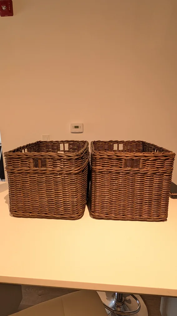 Wicker Storage Baskets - Set of 2 thumbnail
