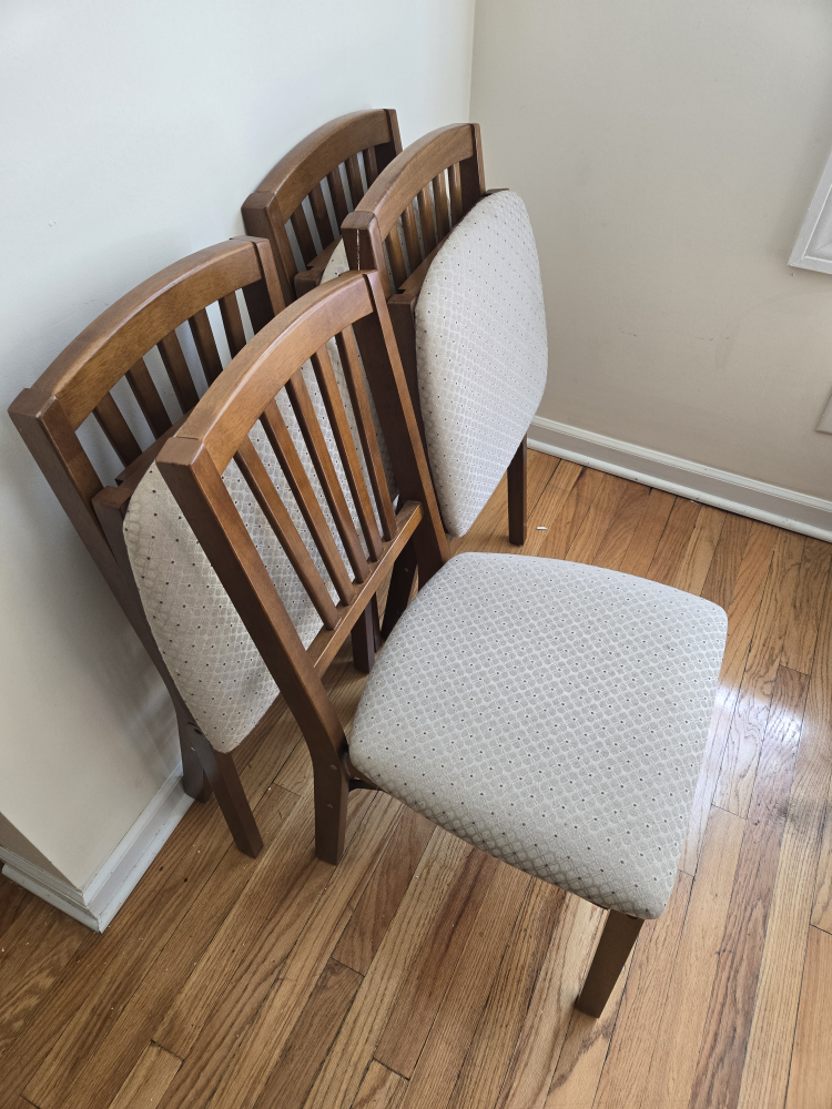 Set of 4 Foldable Wooden Dining Chairs - photo 3