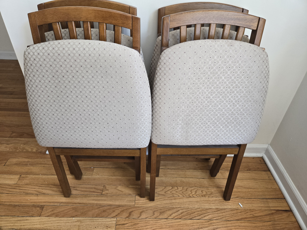 Set of 4 Foldable Wooden Dining Chairs - photo 4