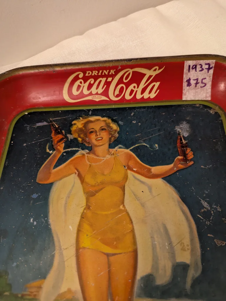 Vintage 1937 Coca Cola Serving Tray image indicator(3)