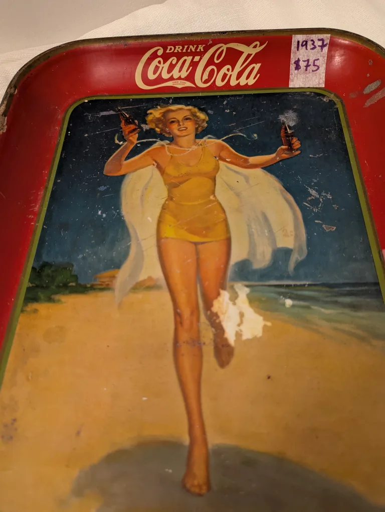 Vintage 1937 Coca Cola Serving Tray image indicator(4)