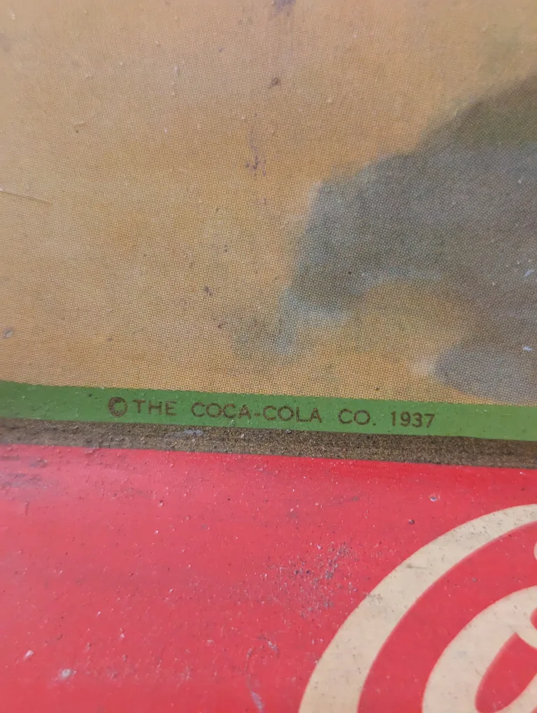 Vintage 1937 Coca Cola Serving Tray image indicator(5)