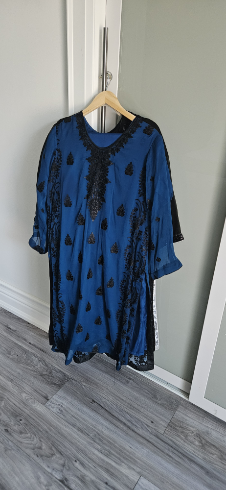 Black Embroidered Salwar Kameez Suit - photo 5