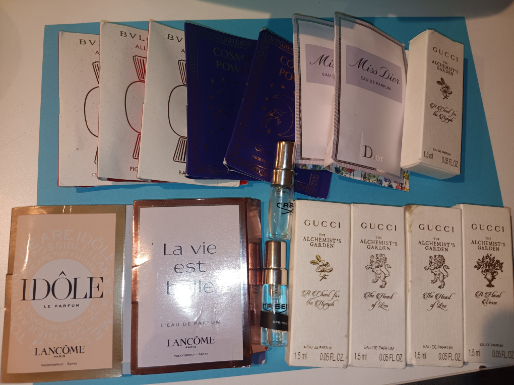Perfume Sample Lot: Bvlgari, Dior, Gucci, ect.