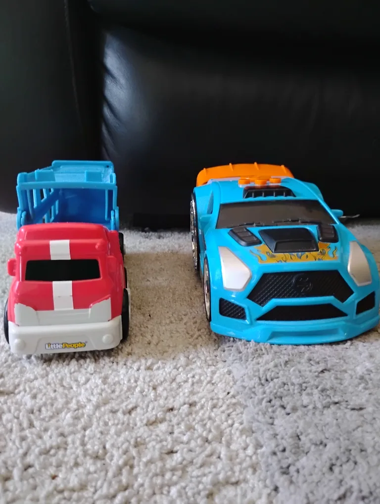 Car carrier & a racecar thumbnail