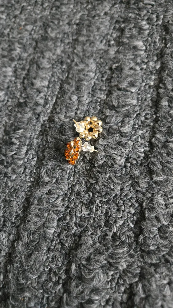 Citrine Gemstone Stud stainless steel Earrings image indicator(3)