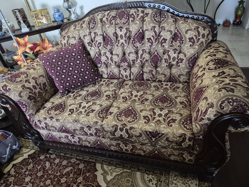 Patterned Loveseat and Sofa - photo 2