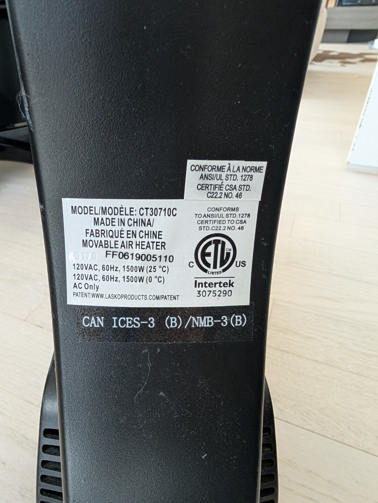 Lasko movable Air Heater - photo 2