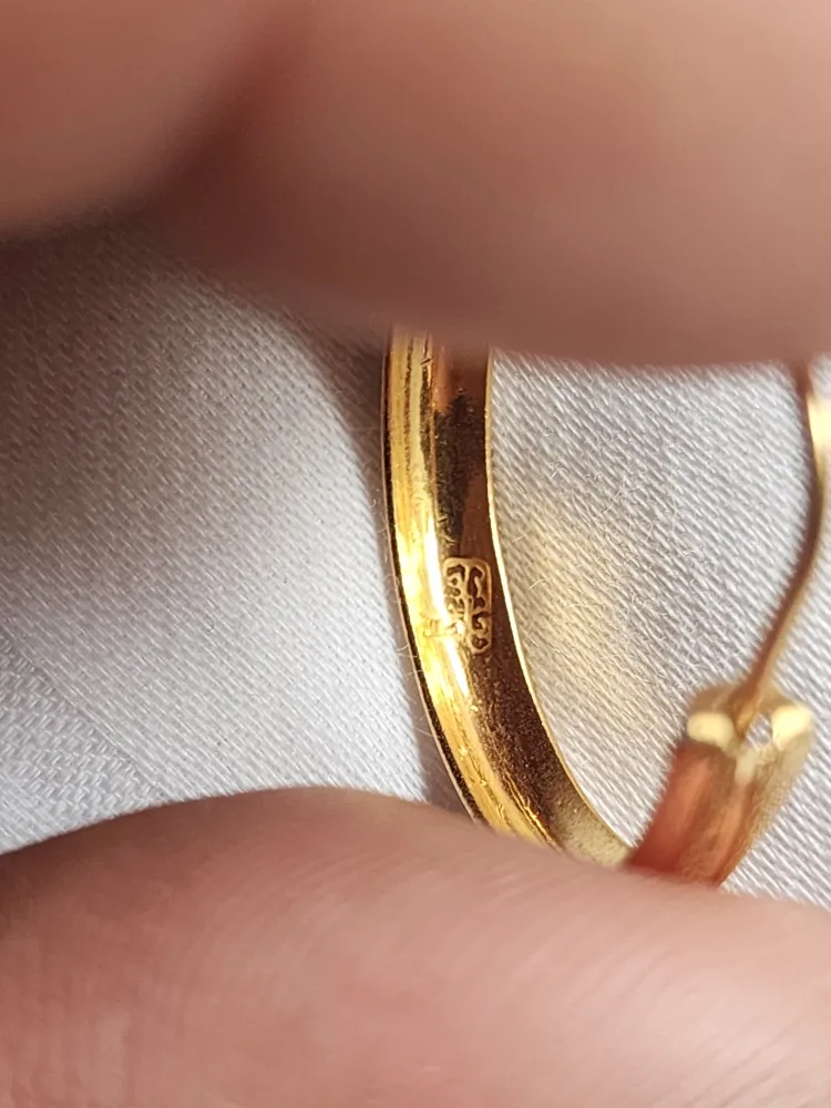 Women's Gold Hoop Earing image indicator(2)