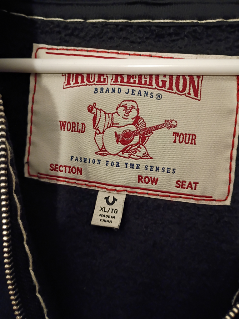 True Religion Black Full Zip Hoodie XL - photo 2