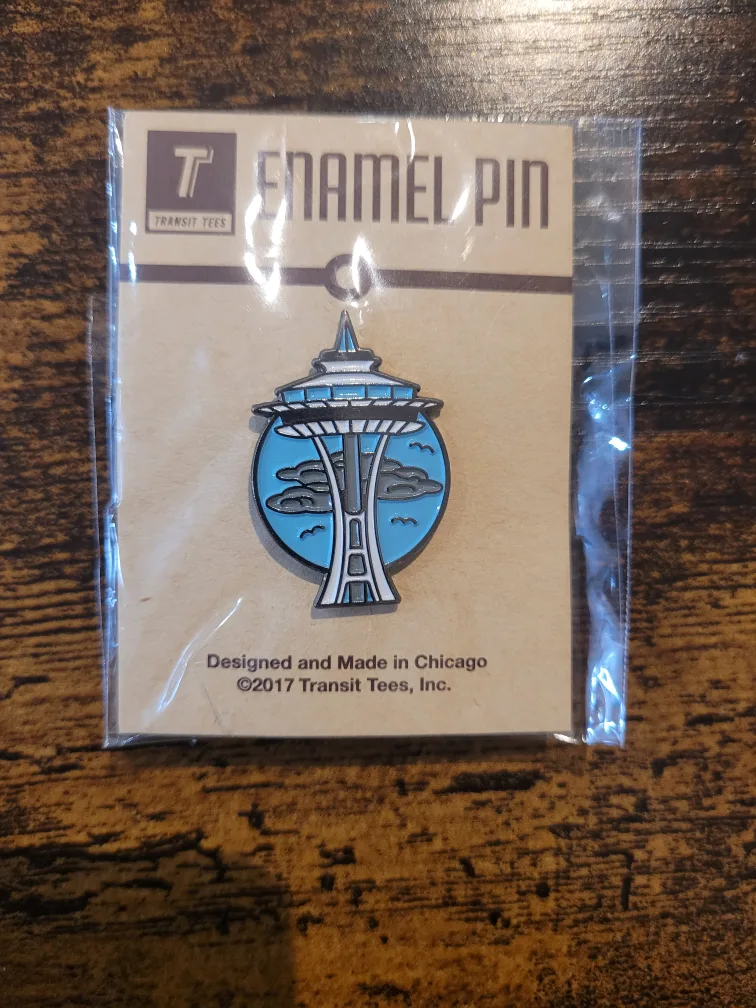 Transit Tees Space Needle Enamel Pin - New thumbnail